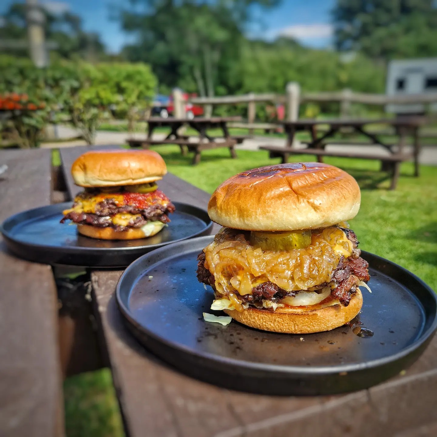 Smashed burgers on the south coast